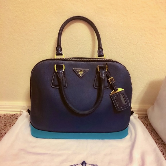 Prada Saffiano Lux bauletto Dome Tote Bag BL847B - Picture 4 of 6